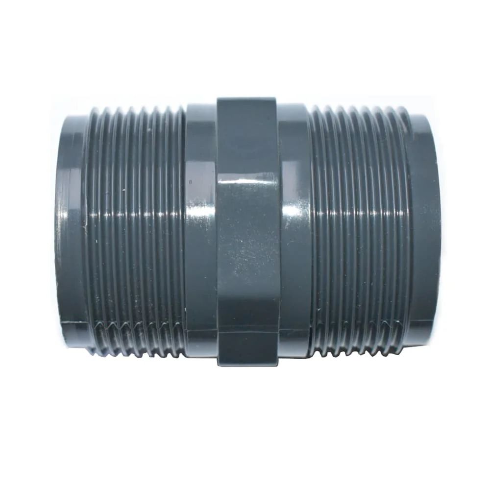 Raccord pvc 1 1/2 pouce, double mâle, pvc-u ag x ag