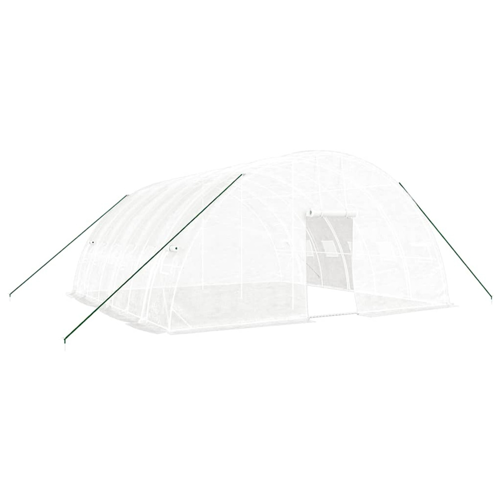 Serre avec cadre en acier blanc 36 m² 6x6x2,85 m