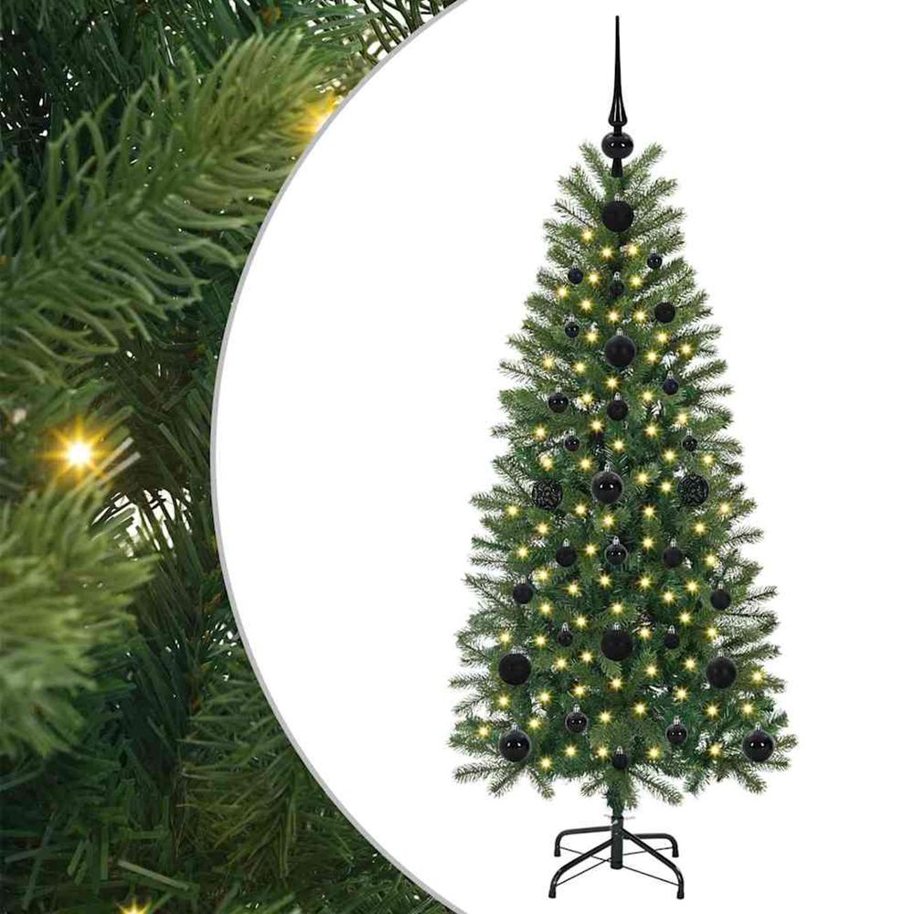 Sapin de noël artificiel vert 120 cm pe et pvc