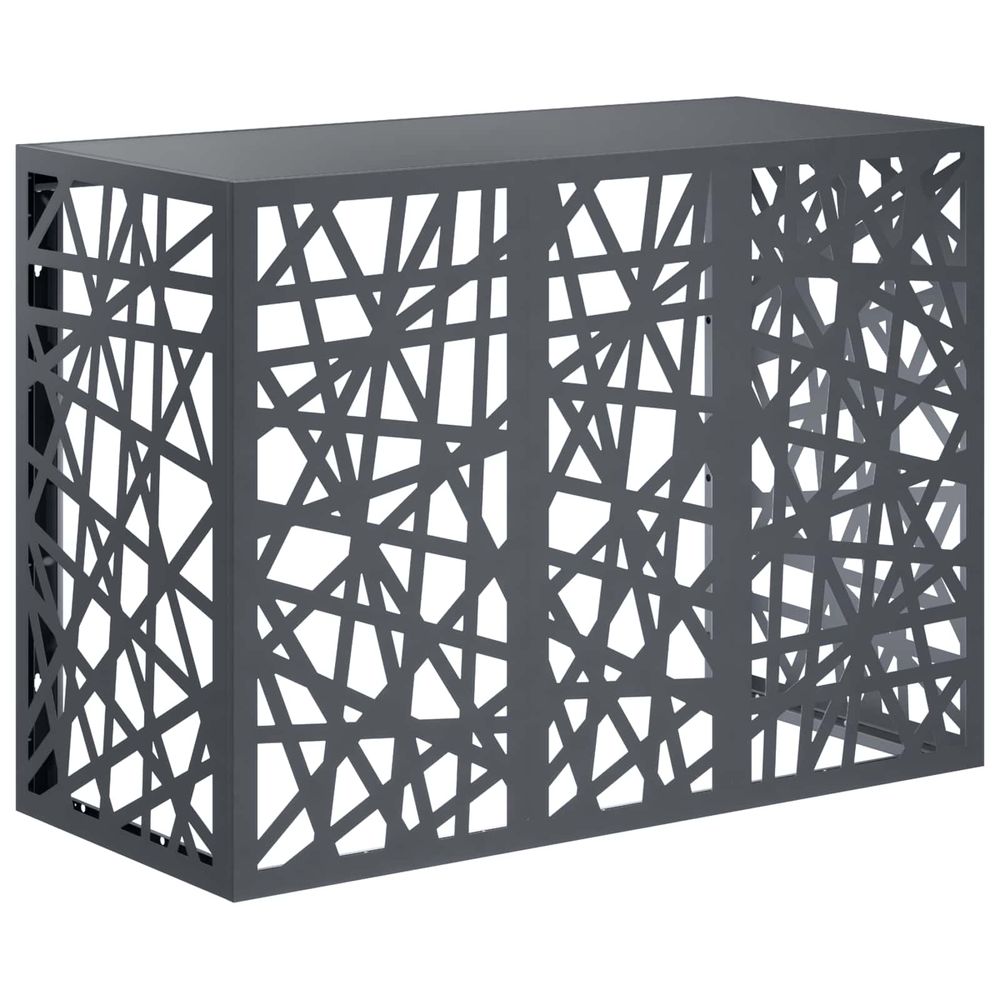 Housse de climatiseur anthracite 110 x 50 x 80 cm acier
