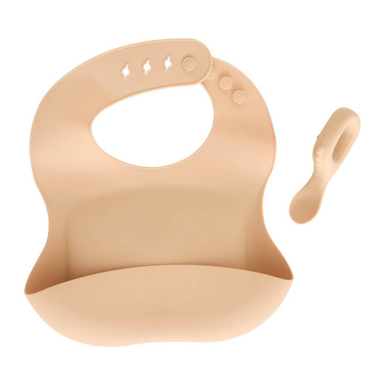 Set bavoir & cuillère en silicone
