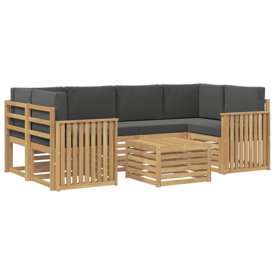Ensemble de canapés d'extérieur 7 pc blanc et anthracite