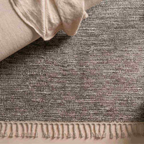 Tapis en coton à franges 60x90cm