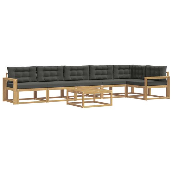 Ensemble de canapés d'extérieur 7 pc blanc et anthracite