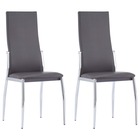Chaises de salle à manger 2 pcs gris similicuir
