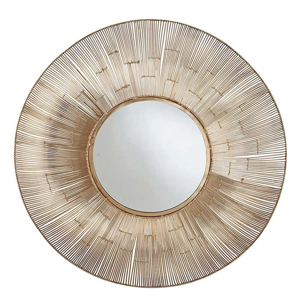 Miroir mural aluminium doré 70x5x70cm