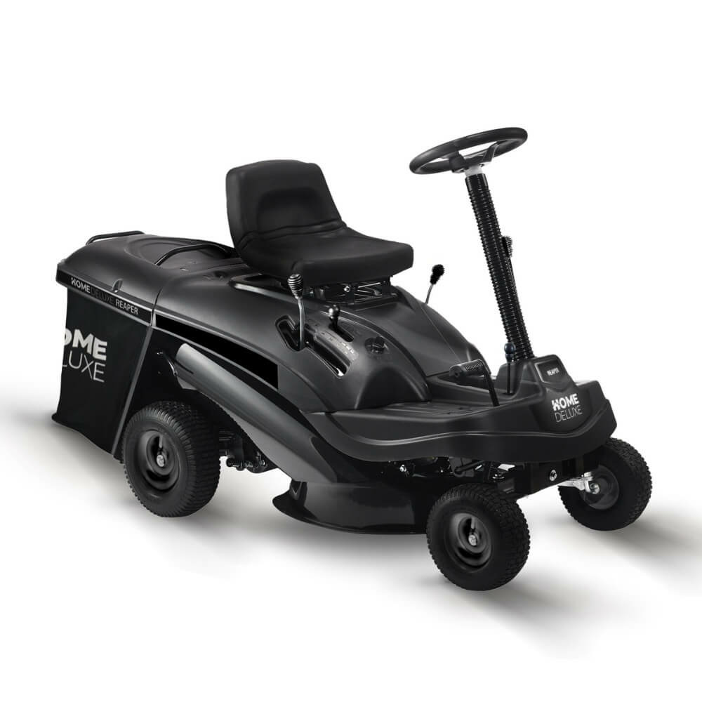 Home deluxe - tondeuse à gazon autoportée à essence - reaper noir - puissance moteur 4,5 kw (6,5 cv) - bac de ramassage 150 litres -