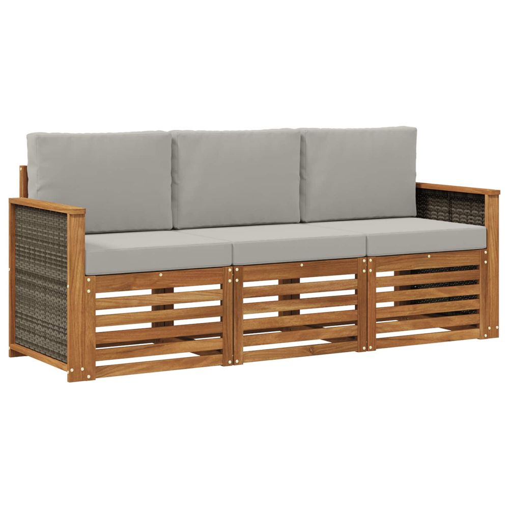 Ensembles de canapés 3 pc bois d'acacia massif