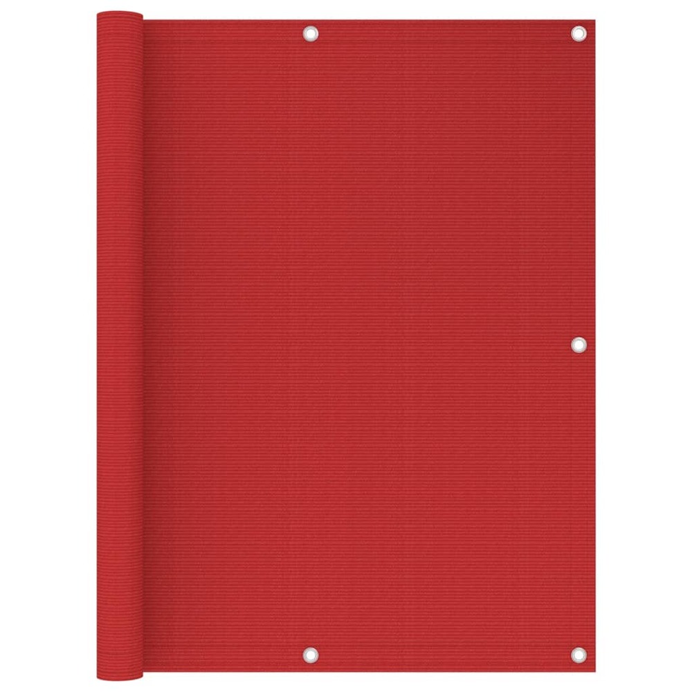 Écran de balcon brise pare vue protection confidentialité 120 x 500 cm pehd rouge