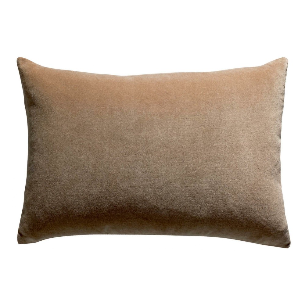 Coussin uni elise camel 40 x 65 cm