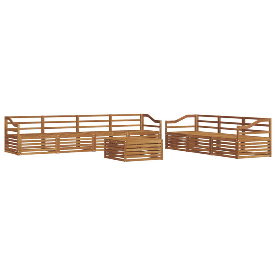 Ensemble de canapés d'extérieur 8 pcs naturel