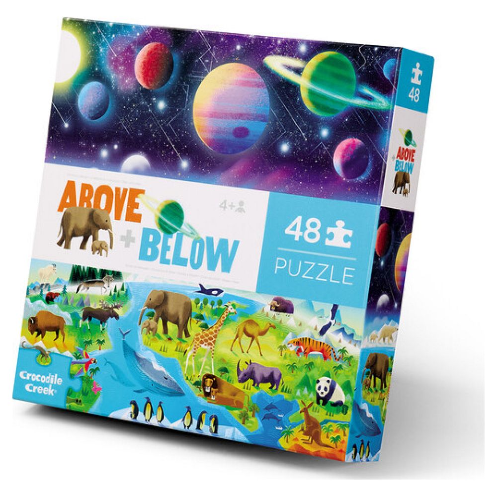 Puzzle 48 pieces - dessus et dessous - la terre et l'espace