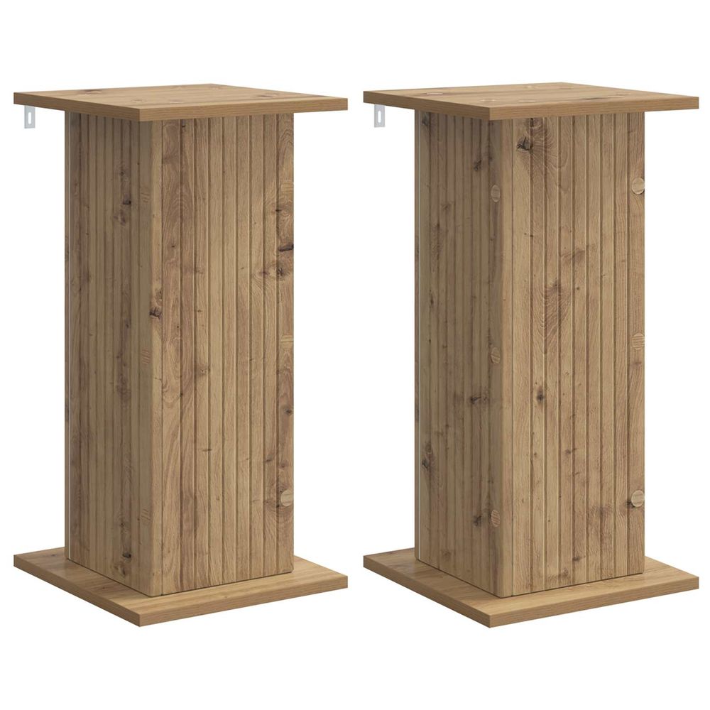 Support de plante 2 pièces chêne artisanal 30,5 x 30 x 60,5 cm