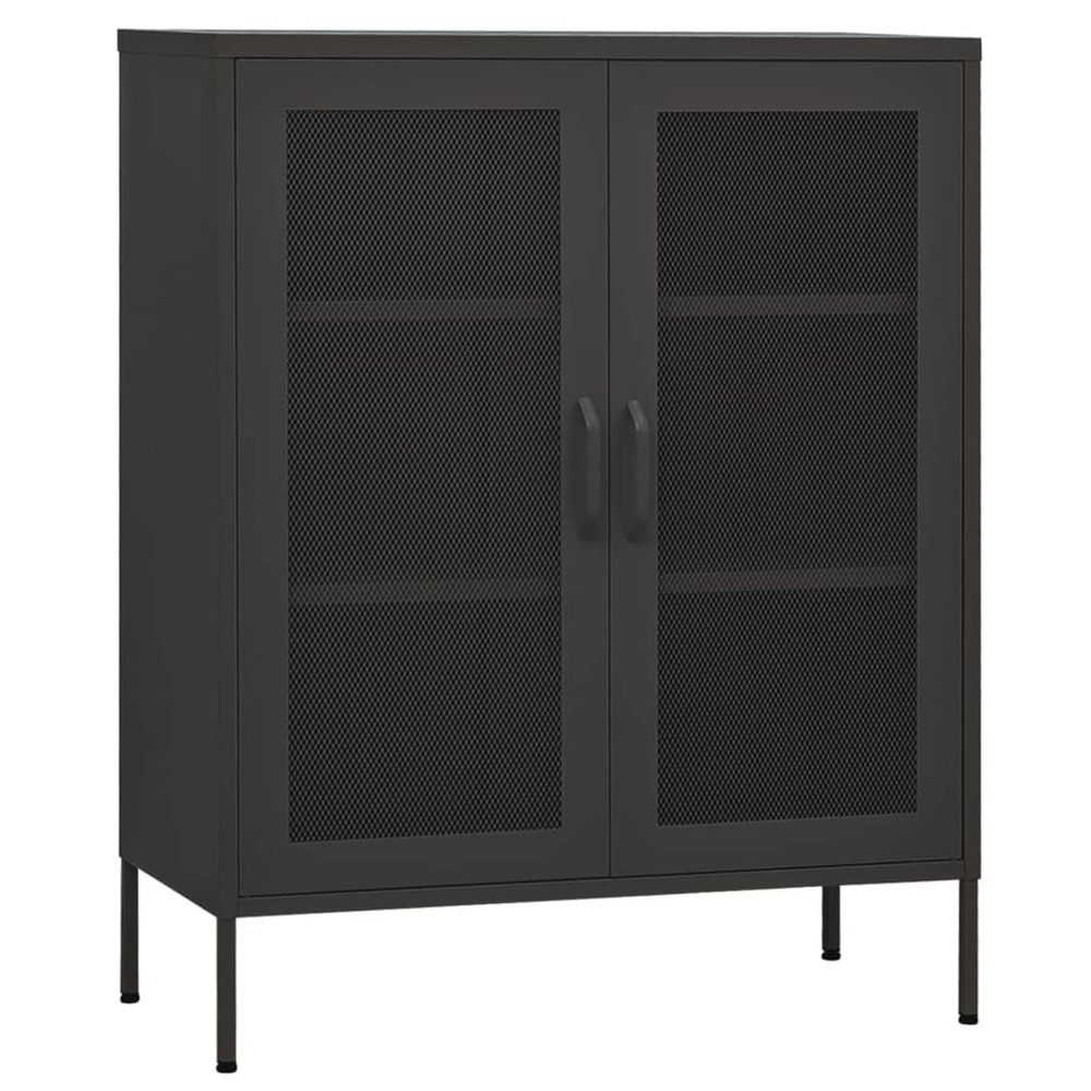 Armoire de rangement anthracite 80x35x101,5 cm acier