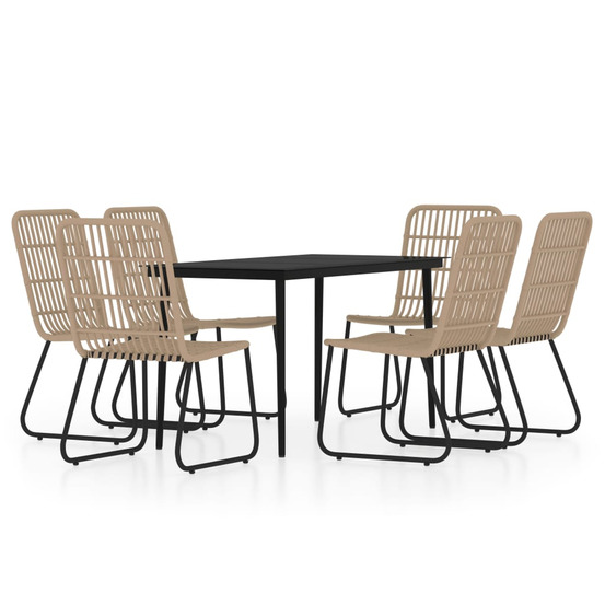 Ensemble à manger de jardin 7 pcs chêne