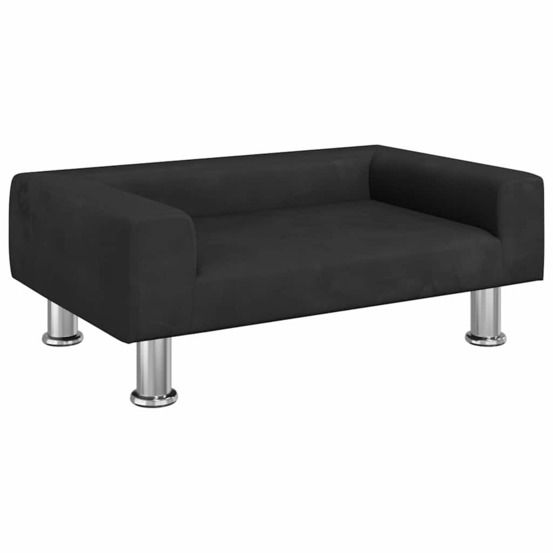 Lit pour chien noir 70x45x26,5 cm velours