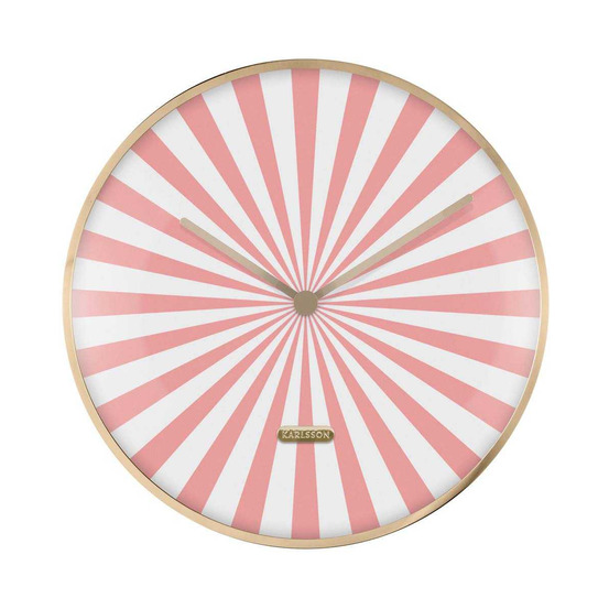 Horloge en métal candy swirl dome