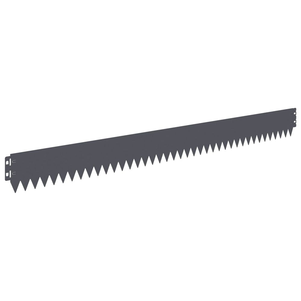 Bordure de pelouse 30 pc 103 x 10 cm acier anthracite