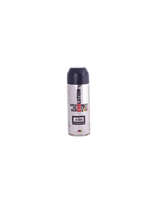 Peinture spray pintyplus évolution gris anthracite mat séchage ultra-rapide, finition mate ral 7016 - pinty plus