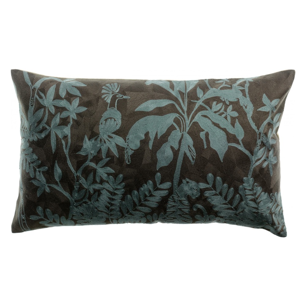 Coussin brodé raki carbone 40 x 65 cm