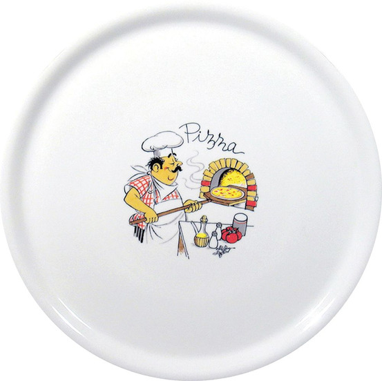 Assiette à pizza tradition blanc 310mm - lot de 6 - hendi