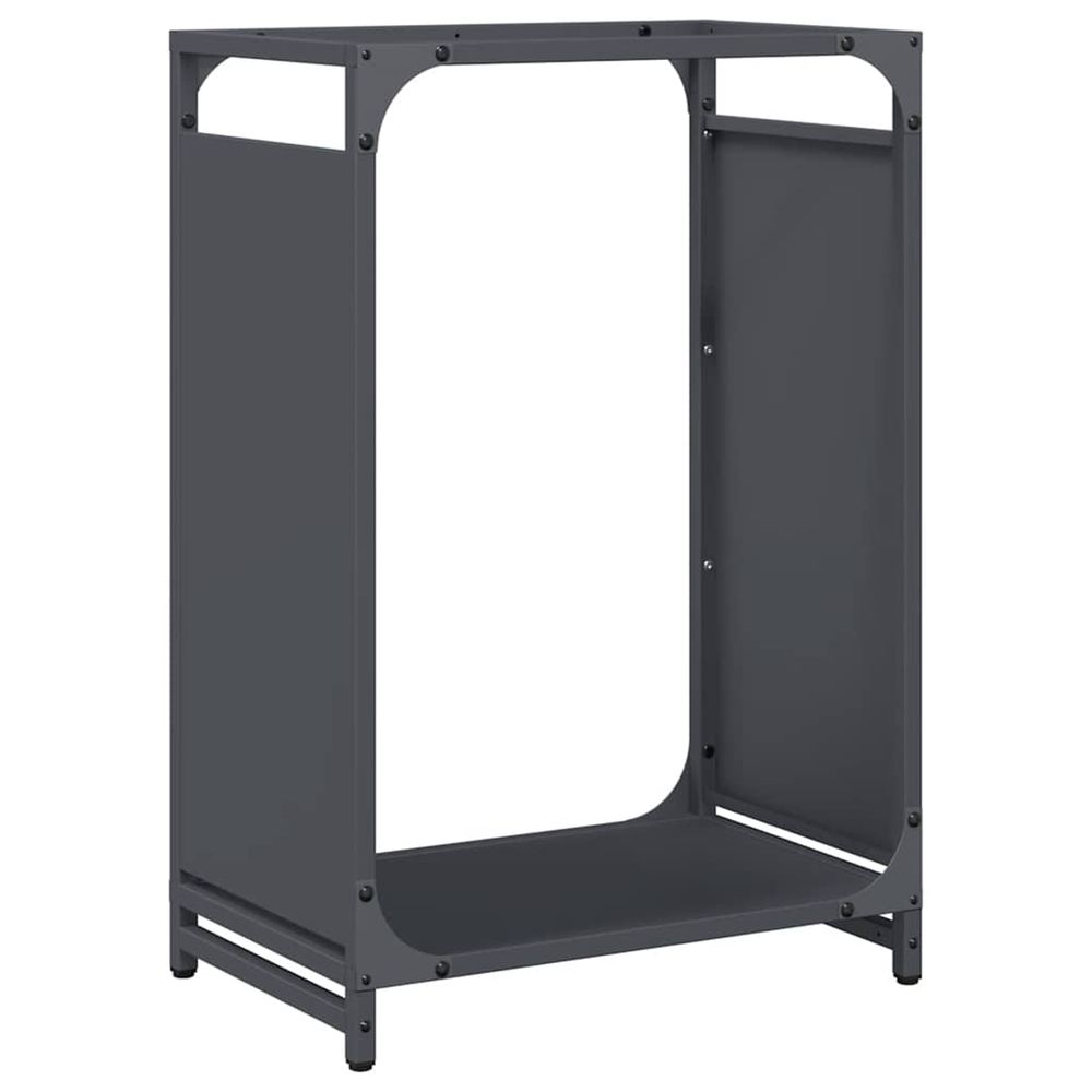 Portant de bois chauffage anthracite 44x28x65 cm