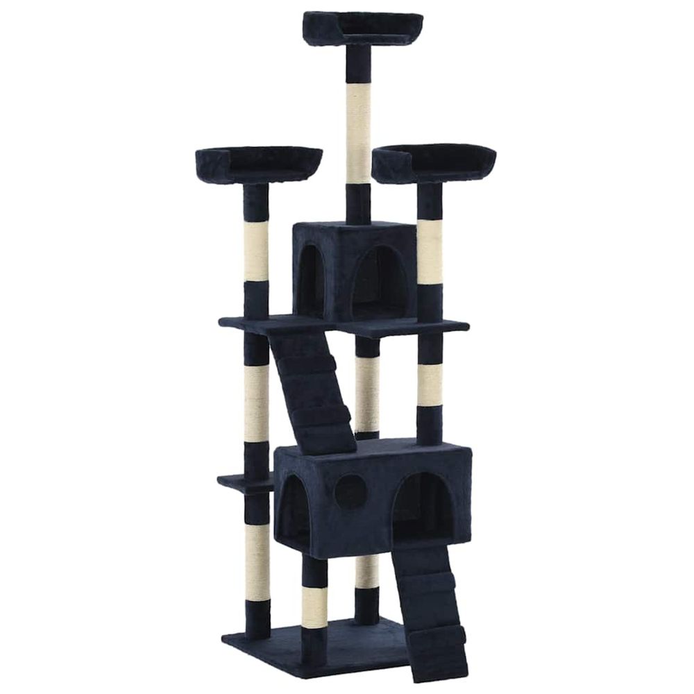 Arbre à chat avec griffoirs en sisal 170 cm bleu