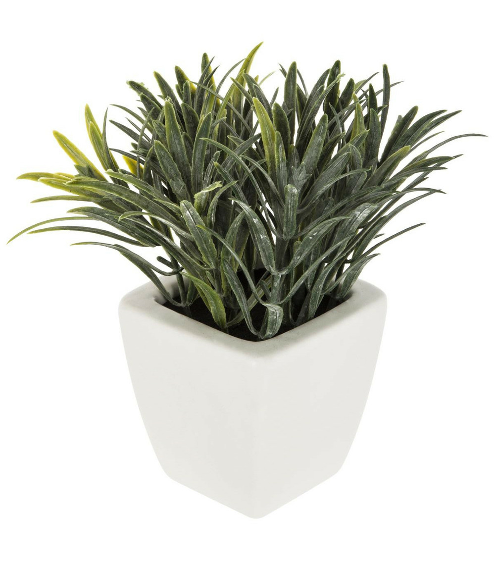 Plante artificielle pot en céramique h 15 cm