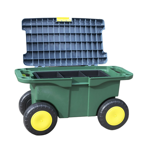 Chariot à outils de jardin et siège, aidapt gh680, utiliser comme siège pour désherber ou se reposer