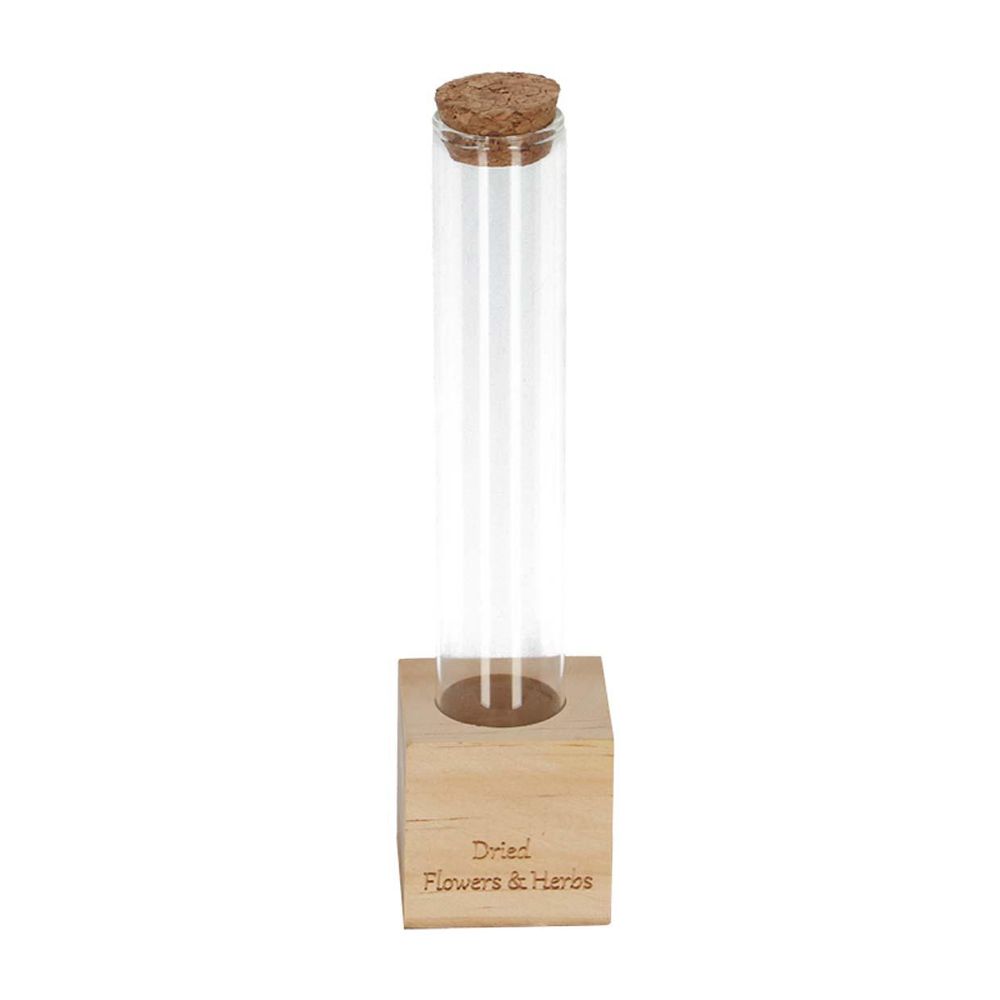 Support en bois pour fleurs séchées - tube s