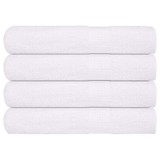Serviettes de sauna 4 pcs frogn blanc 80x200 cm 100% coton