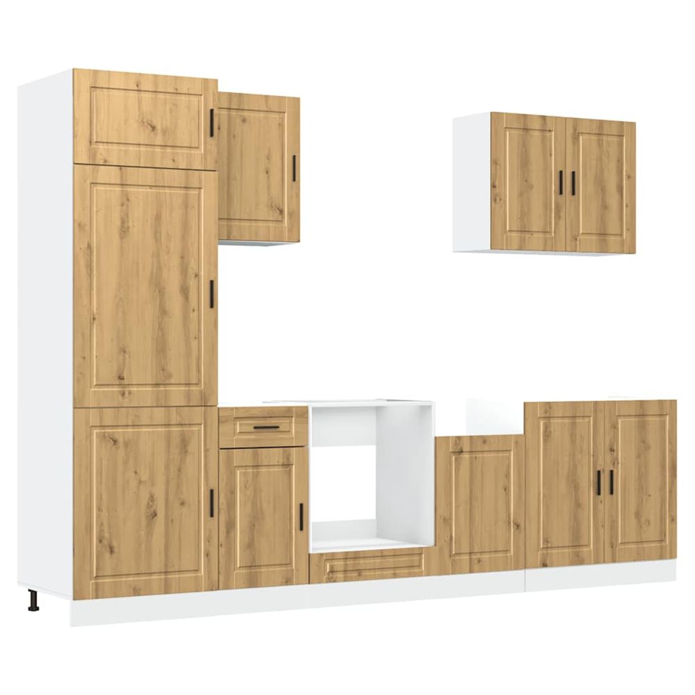 Ensemble d'armoires de cuisine 7 pcs kalmar bois d'ingénierie