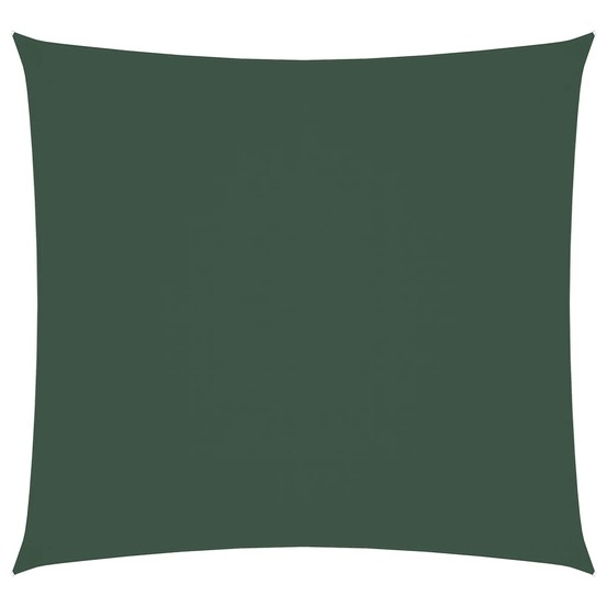 Voile de parasol tissu oxford carré 3,6x3,6 m vert foncé