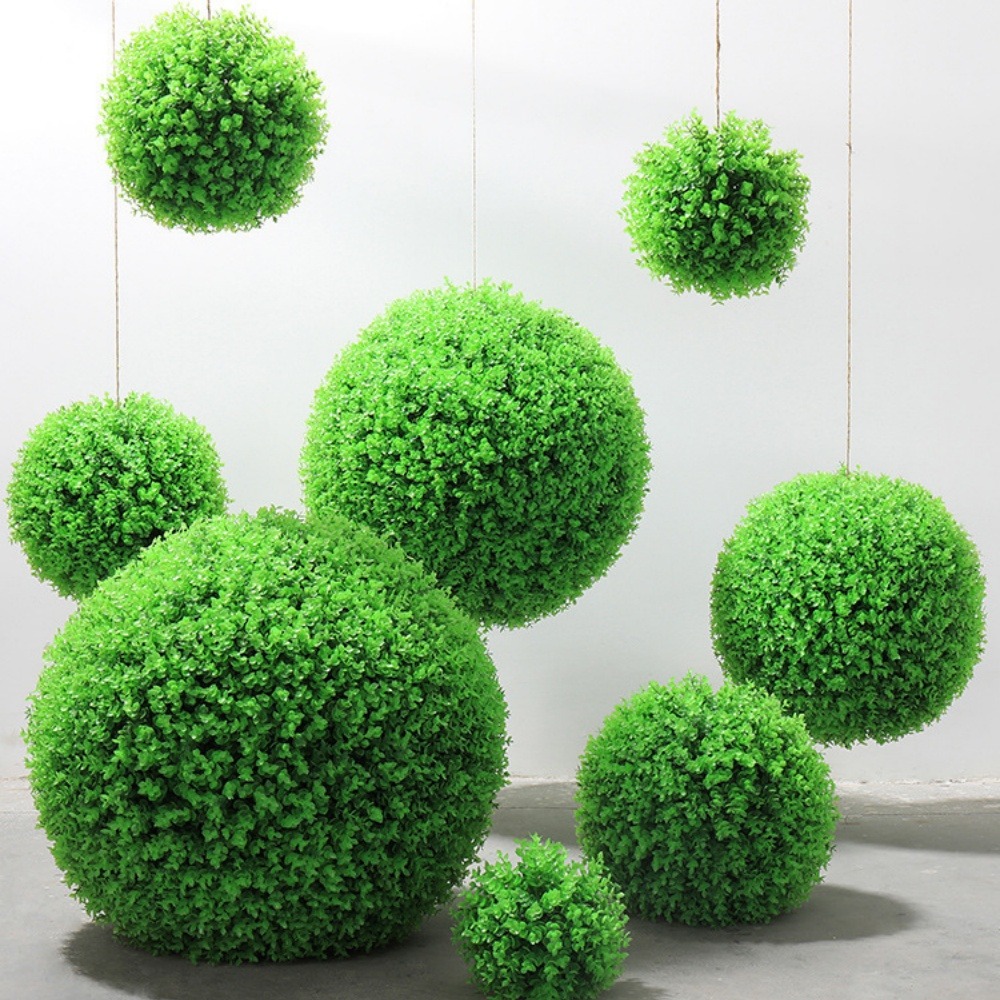 Boule de plante artificielle d'eucalyptus pour la décoration du plafond intérieur 25c 2pcs dtopbuyage