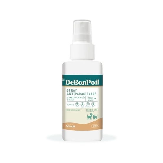 Spray antiparasitaire chien chat debonpoil 100 ml 250 ml