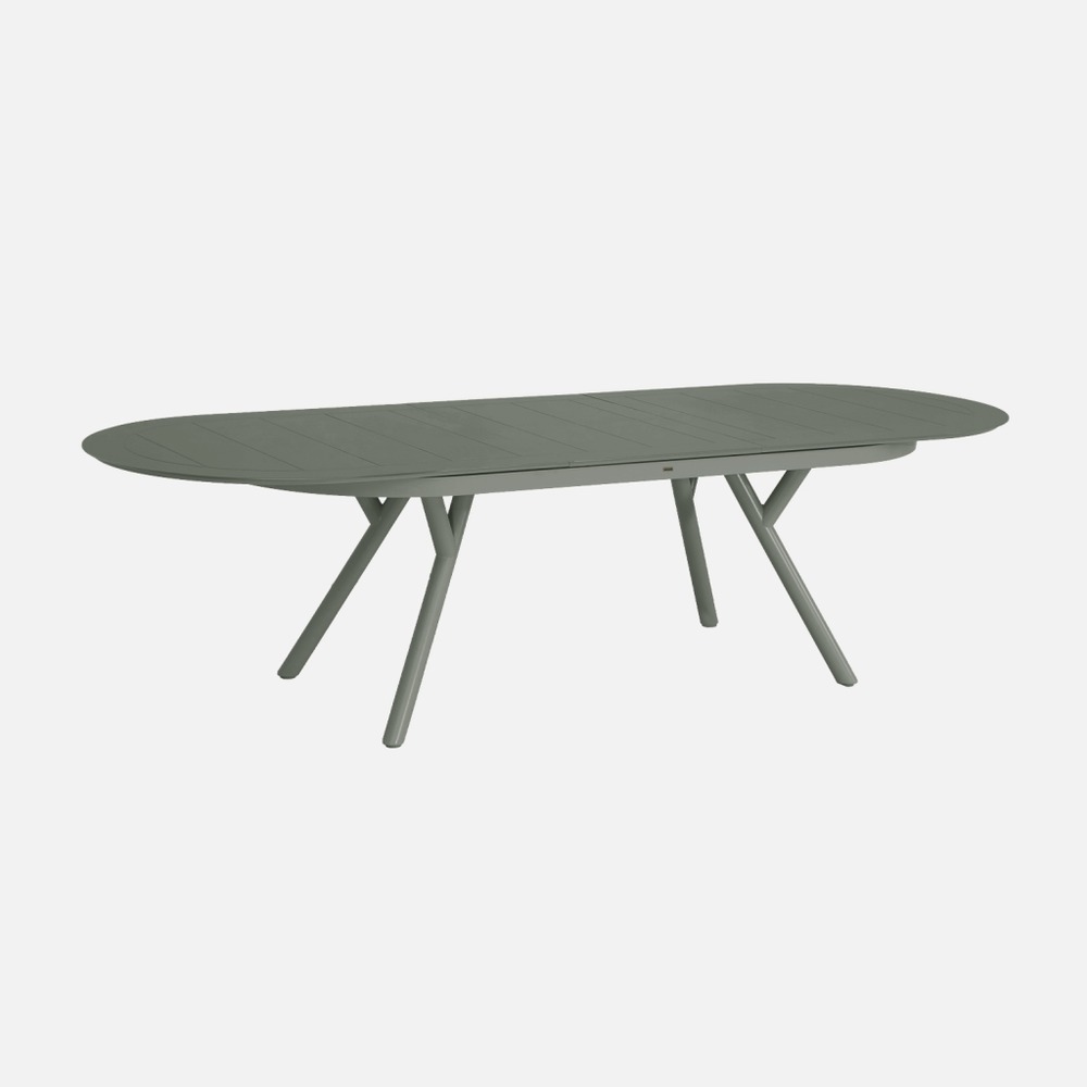 Table de jardin ovale extensible aluminium 10 places - metora