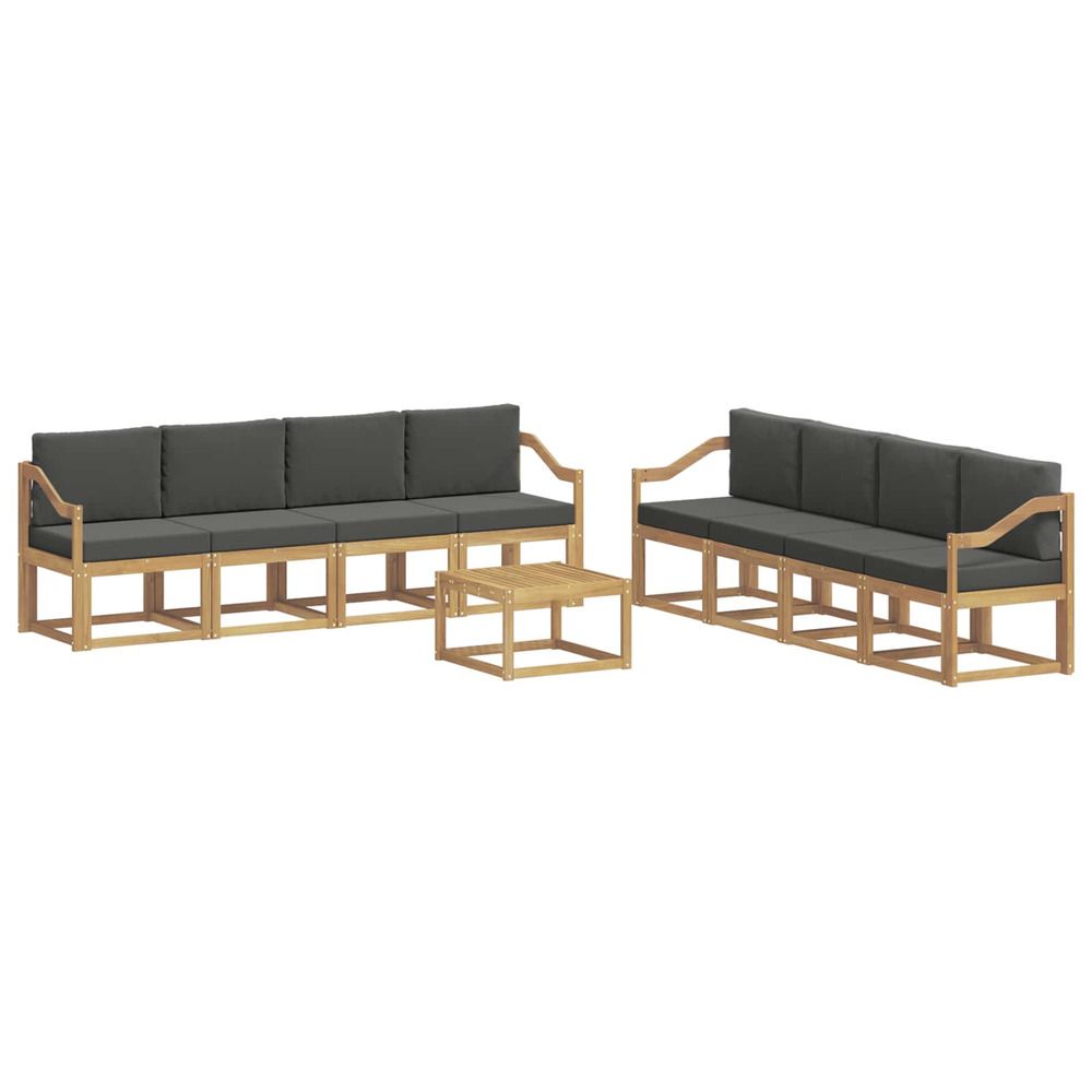 Ensemble de canapés d'extérieur 9 pc blanc et anthracite