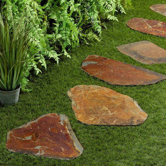 Pas japonais irrégulier ardoise multicolore 50-70x3 cm (à l'unité) - ro'ma nature