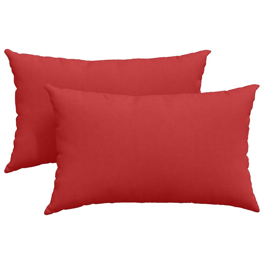 Coussins de canapé 2 pc tissu rouge 50 x 30 cm