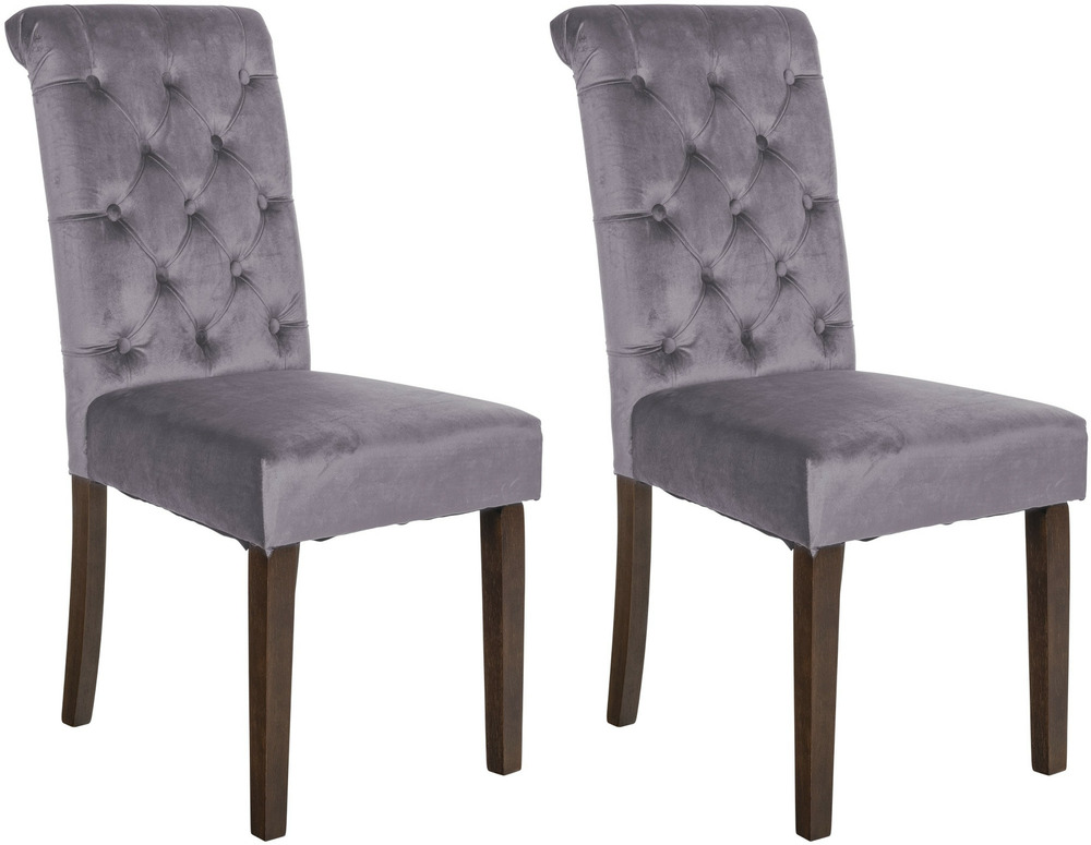 Lot de 2 chaises de salle à manger en velours lisburn