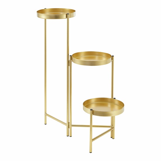 Support de plante (à 3 cache-pots) métal laiton