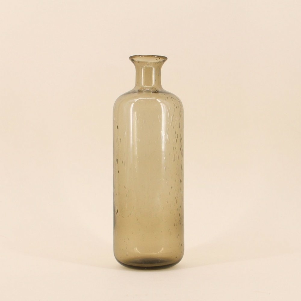 Vase en verre teinté bulles 30cm