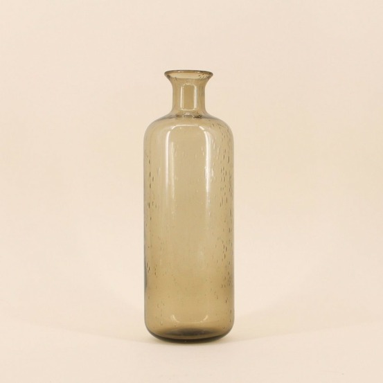 Vase en verre teinté bulles 30cm