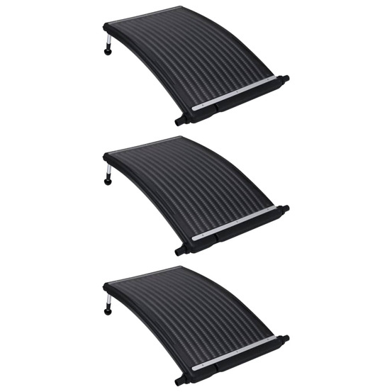 Panneaux de chauffage solaire de piscine courbés 3 pcs 110x65cm