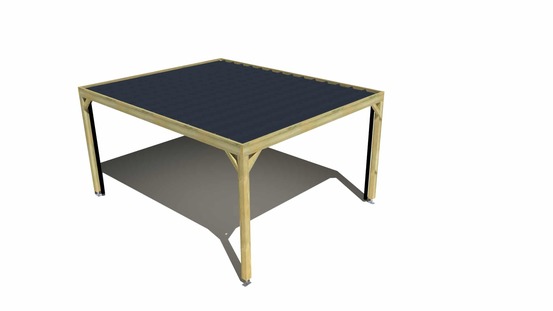 Carport bois • 4m x 5m • indépendante • sens profondeur • livraison comprise