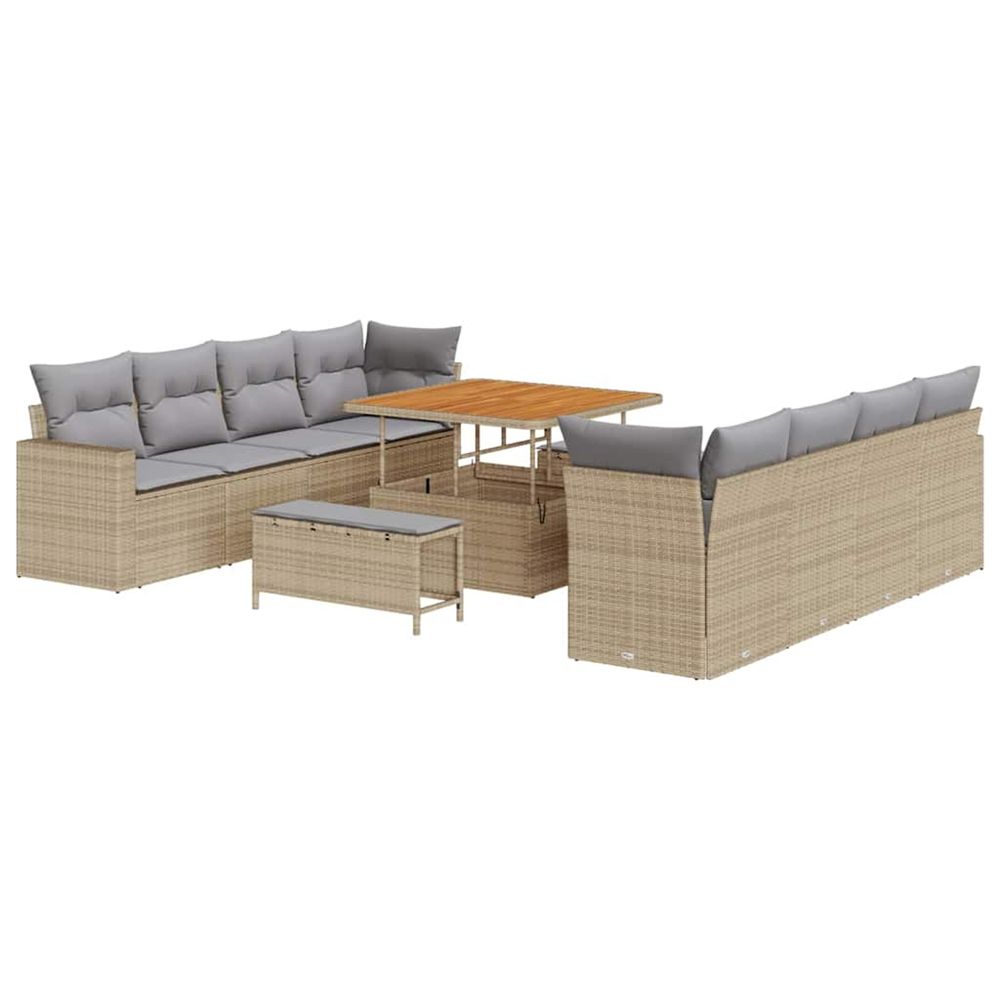 Ensemble de canapé de jardin 12 pc 12-nombre de places