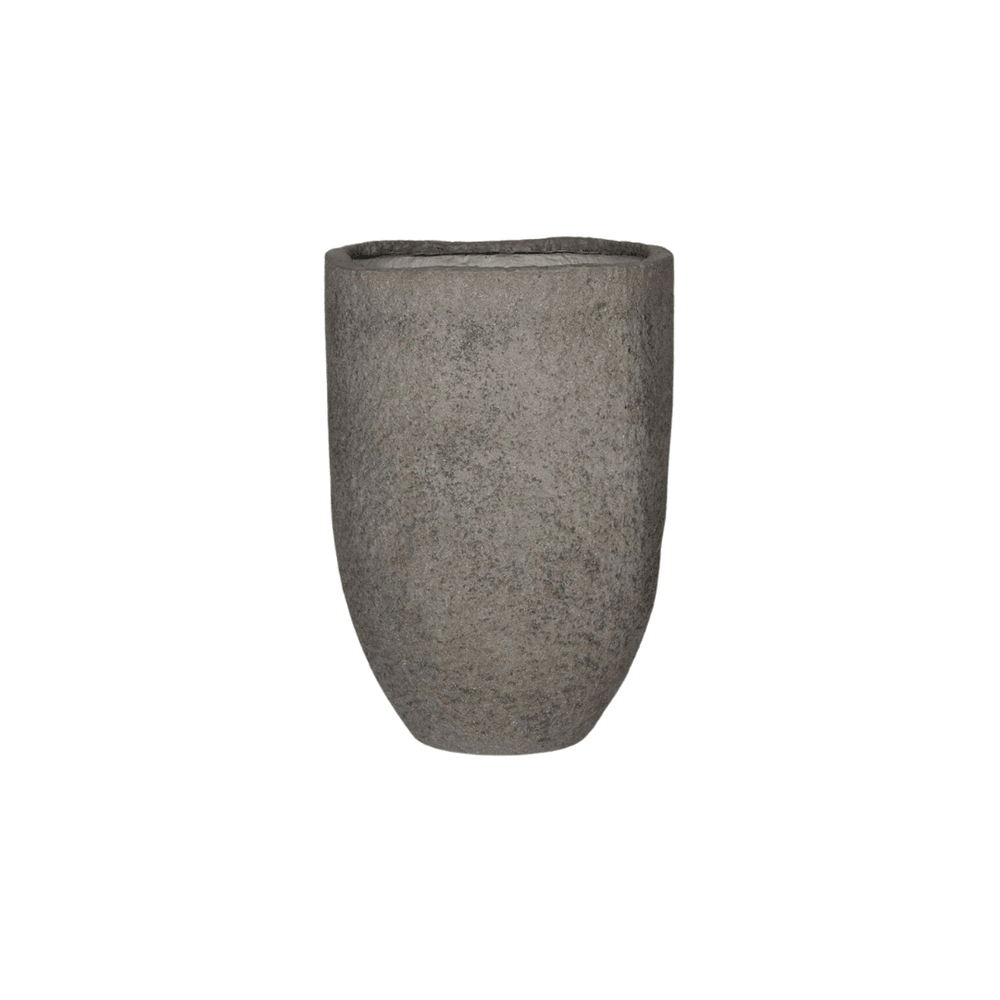 Pot de fleurs diorite gris - taille l - d.52cm x h.75cm