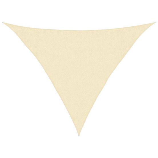 Voile d'ombrage 160 g/m² crème 3,5x3,5x4,9 m pehd