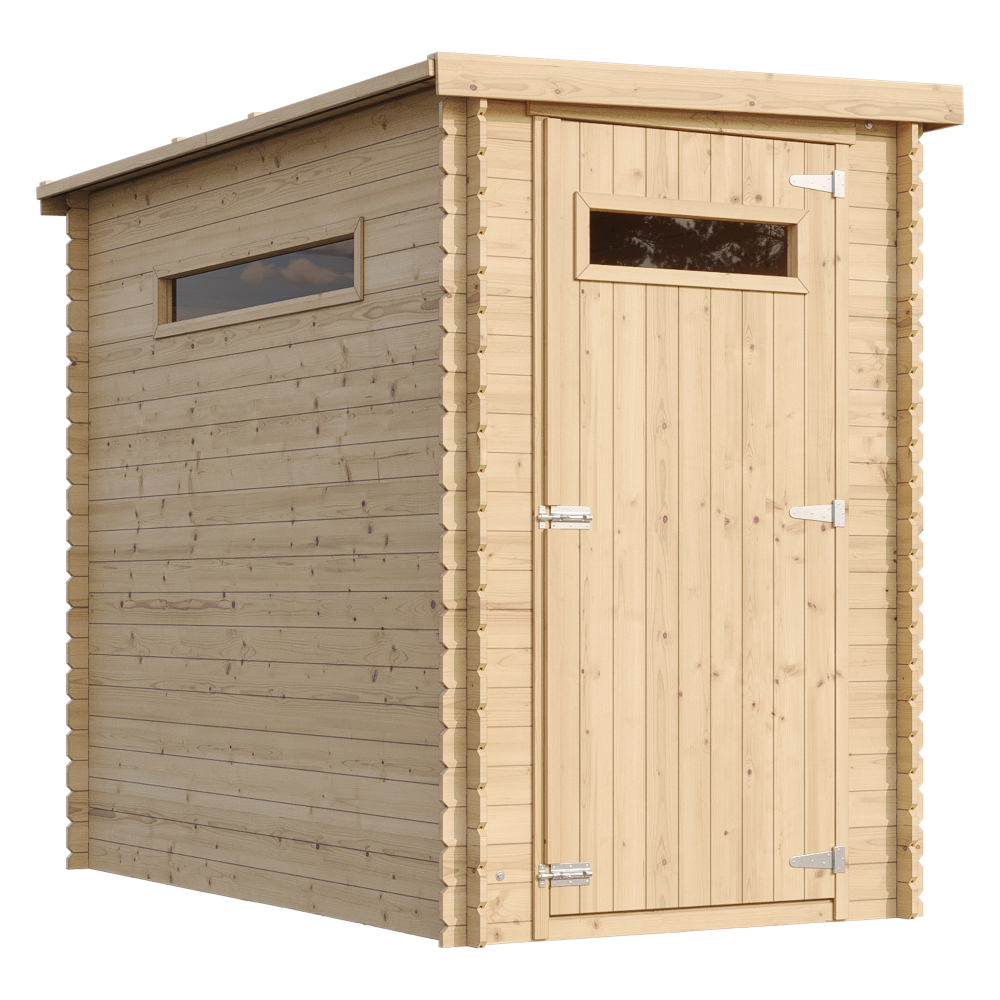 Abri de jardin en bois 2,63 m² - cabane de jardin extérieure avec sol imprégné – h198 x 239 x 144 cm - m306a+m306g