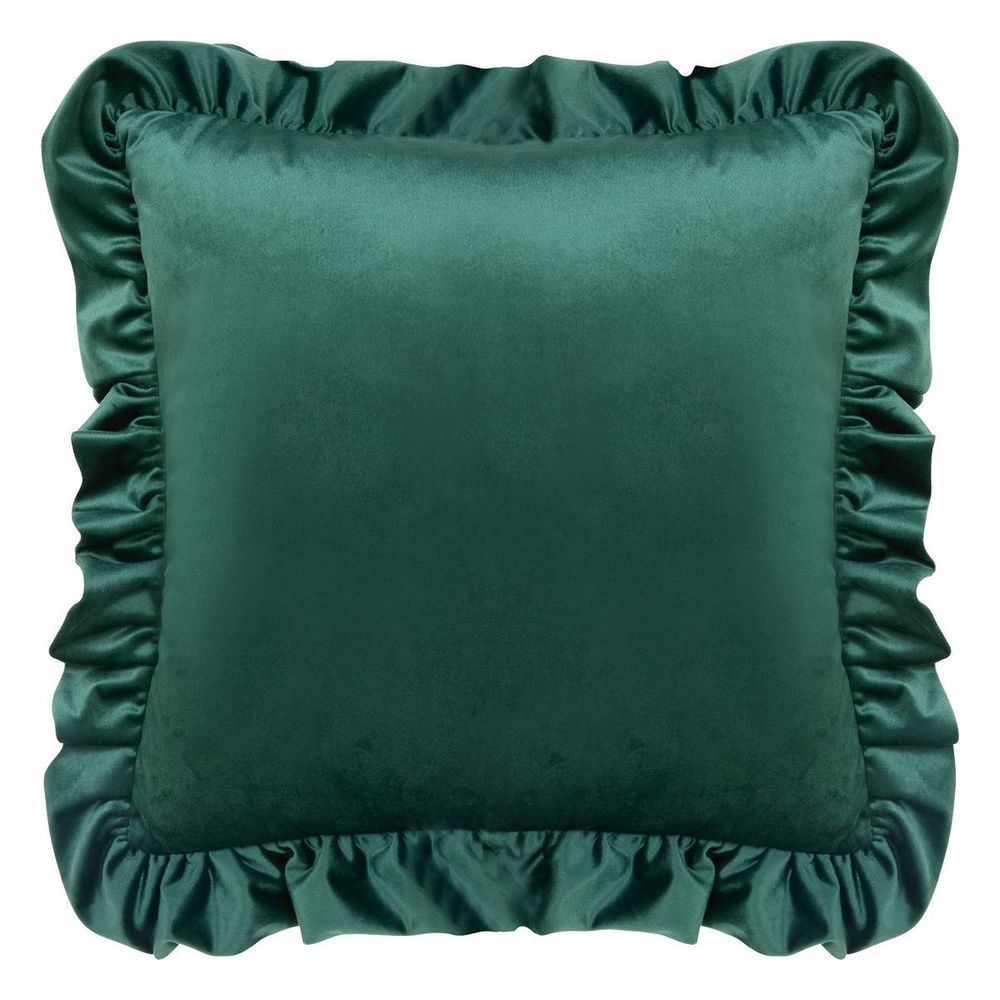 Coussin de noël à volants vert 51 x 51 cm